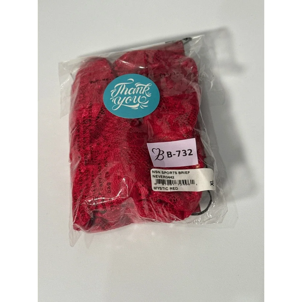 Cosabella Red Never Say Never‎ Lace Sports Brief Luxury Designer Underwear XL